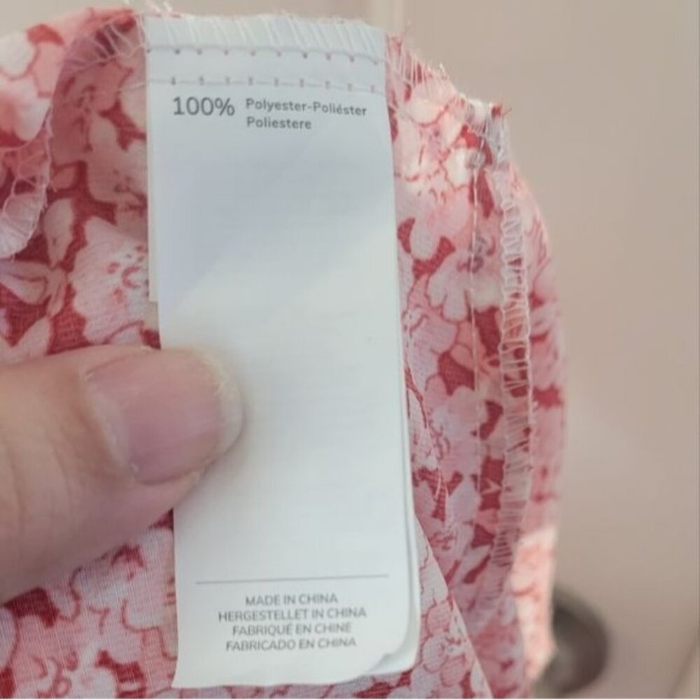 Cupshe Women's pink floral faux wrap dress size Small New With Tags - Picture 10 of 12